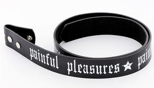 Genuine Leather Painful Pleasures Black Belt - Painful Pleasures