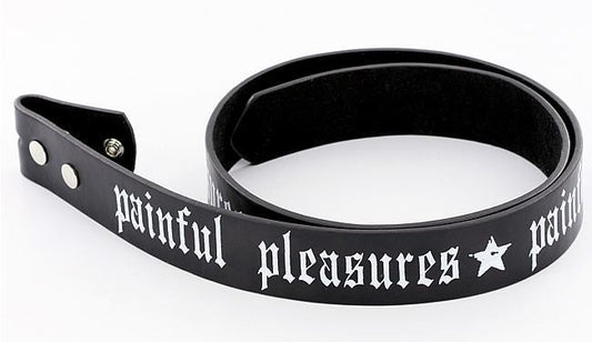 Genuine Leather Painful Pleasures Black Belt