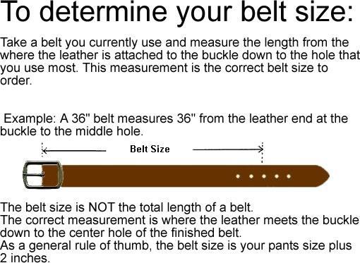 belt size chart