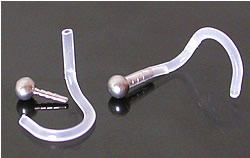 18g Stainless Steel Ball BioPlastic Nose Screw