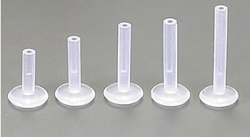 16g BioPlastic Threadless Labret Post — Pick Size — Price Per 1 - Painful Pleasures