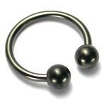 6g Internal Blackout Steel Circular Barbell — Price Per 1