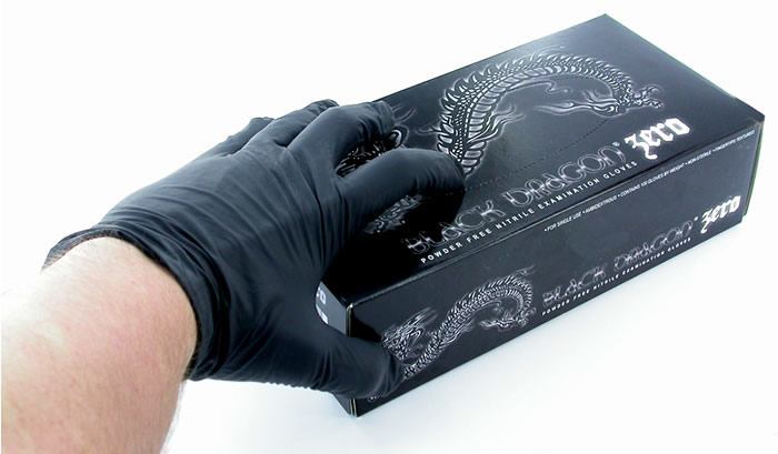 【希少品】【未使用品】ラブブBlack Dragon ※箱ナシ Black Dragon Zero Disposable Nitrile Gloves — Box of 100