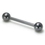 16g Externally Threaded PVD Black Titanium Straight Barbell — Price Per 1