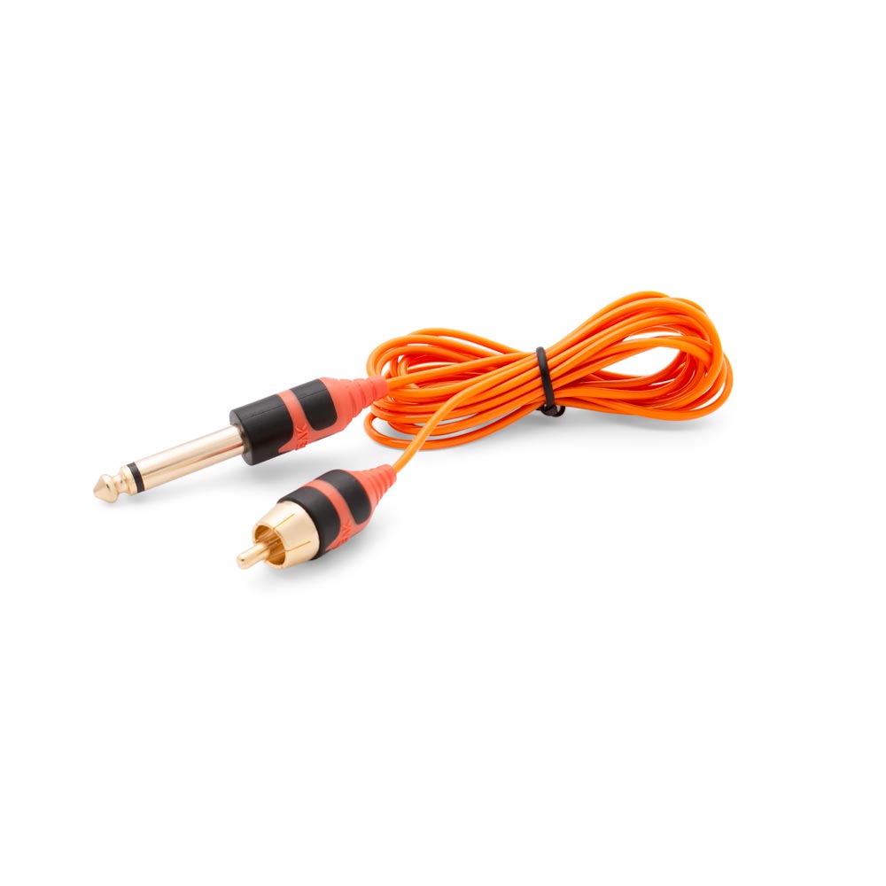 Peak Ultra RCA Cord — 6.5’ Straight Orange/Black — Price Per 1