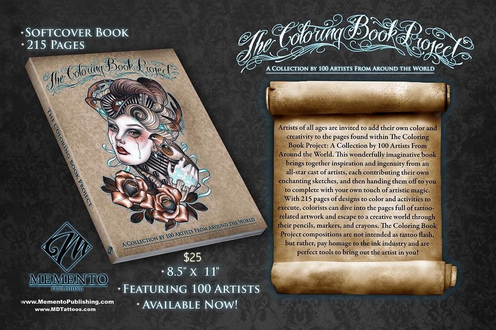 The Coloring Book Project: A Collection by 100 Artists from around the World Ad