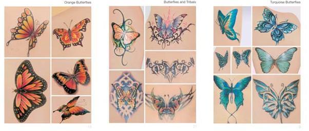 Tattoo Photos Book #3 — Butterflies and Sparrow — Softcover Book — Page Sample 1