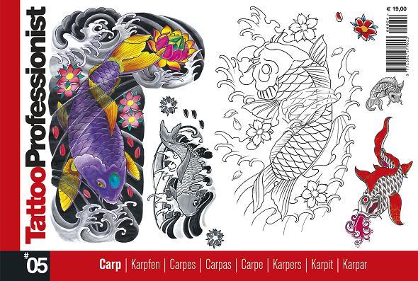 Professional Series # 5 Tattoo Book of Koi Fish - Carp, Karpfen, Carpe, Karpit, Karpar etc...
