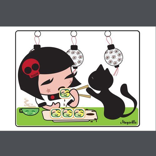 Sushi Time by Maytee Bringas 12x18 Print