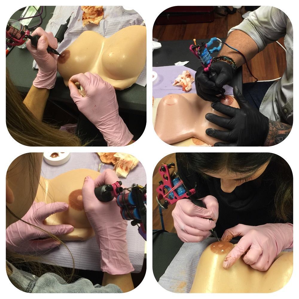 A Pound of Flesh Tattooable Synthetic Breasts — Side View