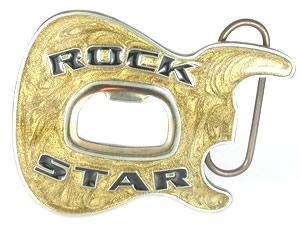 Golden Rock Star Bottle Opener Wholesale Belt Buckles