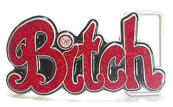 Glitter Red Bitch Cool New Wholesale Belt Buckles