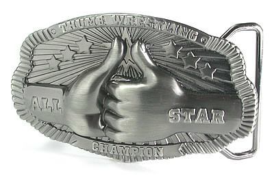 Thumb Wrestling Champion Wholesale Belt Buckles