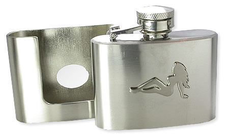 Mudflap Girl Flask Belt Buckle - Sneak it in!