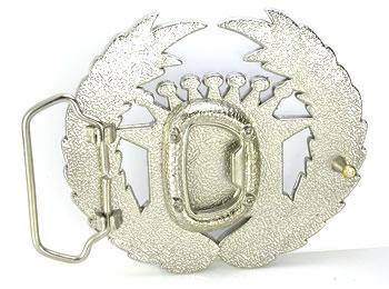 Stars and Mudflap Girls Shield Bottle Buckle Opener