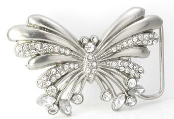 CZ Jeweled Butterfly Girl Belt Buckles