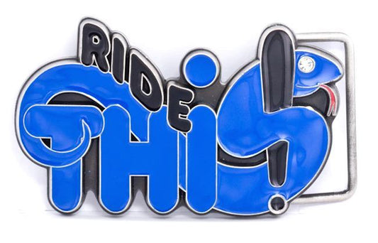 Ride This Graffiti Line Belt Buckle