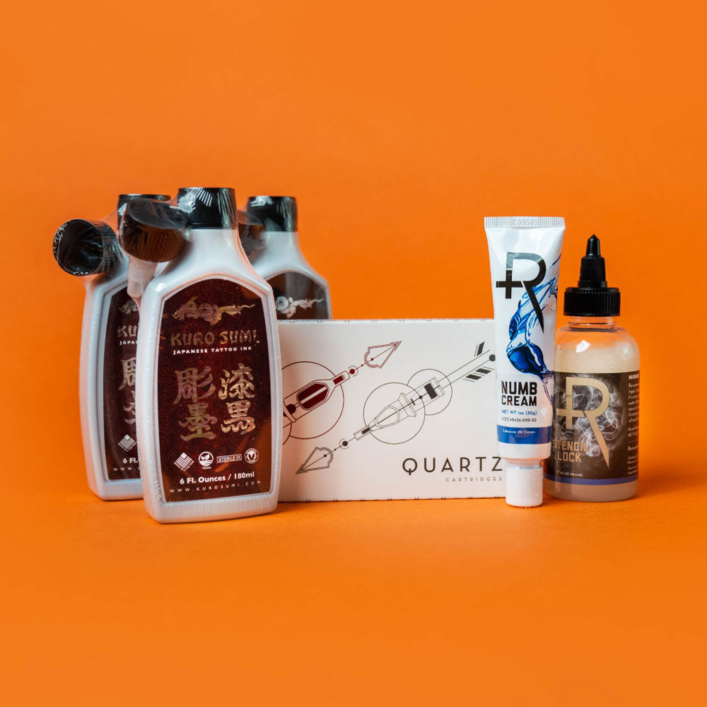 Tattoo Prep Kit — Recovery Numb Cream, Stencil Solution, Tattoo Ink + Needles