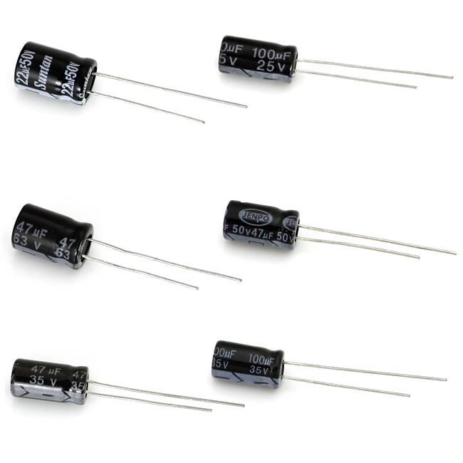 Loose Unterminated Polarized Electrolytic Capacitors - 6 Choices