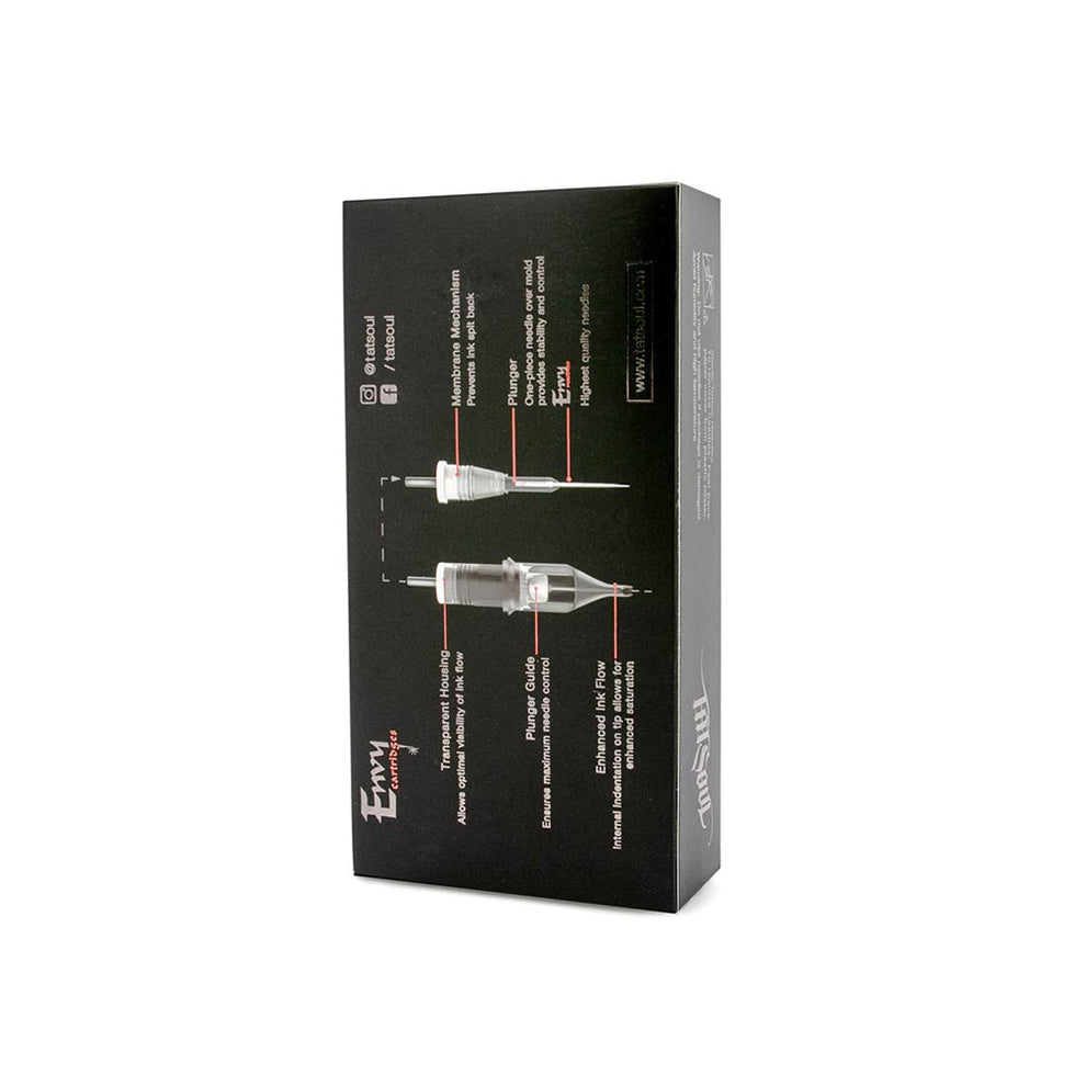 Envy Standard Cartridge Tattoo Needles — Box of 10 — 1208 Round Shader