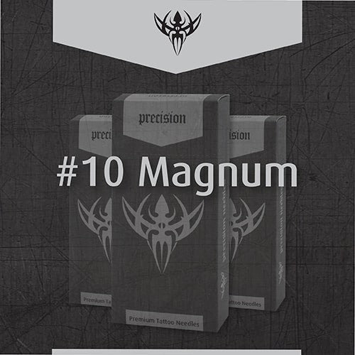 #10 BugPin Magnum — Precision Needles — Box of 50 Premade Sterilized Tattoo Needles