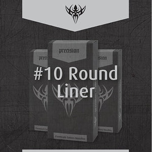 #10 BugPin Round Liner — Precision Needles — Box of 50 Premade Sterilized Tattoo Needles - Painful Pleasures