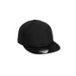 Cheyenne Flat Brim Snapback Hat — Black