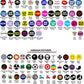 14g 5/8" Mixed 8mm Logo Tongue Ring Pictures & Words - Price Per 10