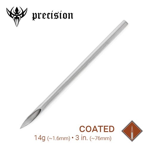 14g Sterilized 3" Coated Piercing Needle