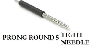 Cosmetic Tattoo Needles - Prompt Round Style 5 Tight Box of 100 Sterilized - Painful Pleasures