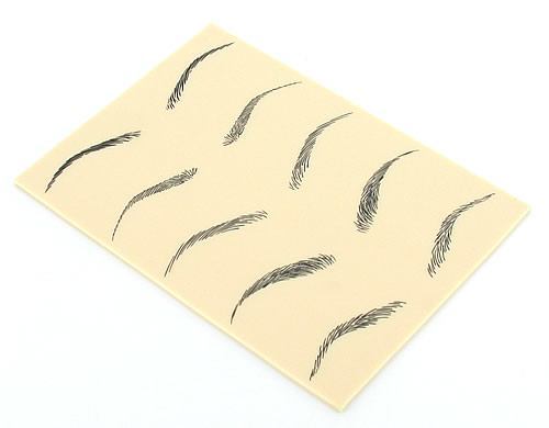 Cosmetic Tattoo Practice Skin Eyebrow 5 Shapes Hair Brush Strokes