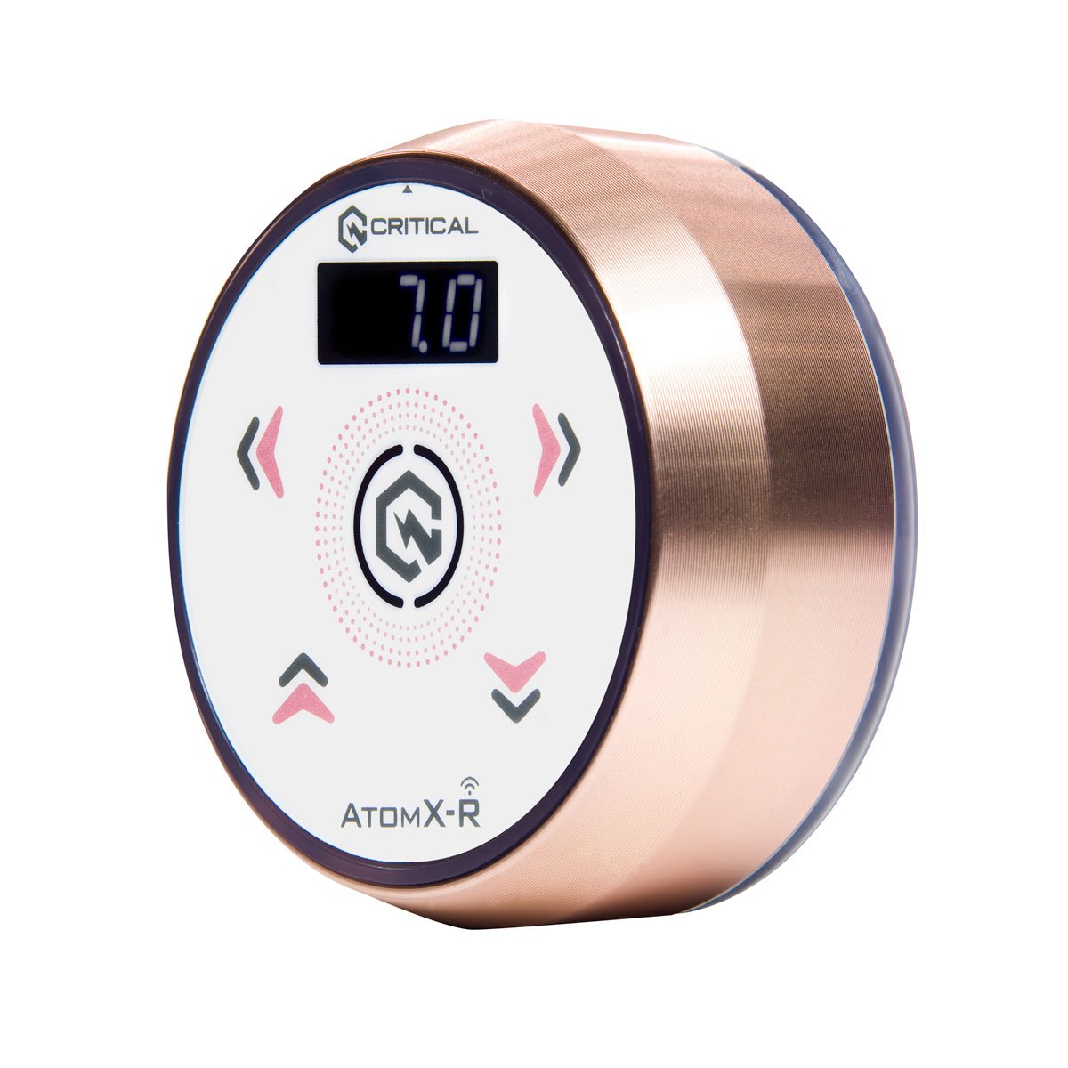 Critical Tattoo® Atom X-R Power Supply — Rose Gold with White Overlay