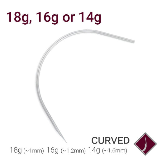 Precision Curved Piercing Needle — Price Per 1