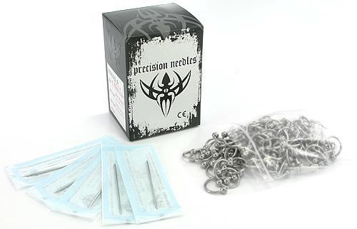 100 Sterile Needles and 100 Circular Barbells - Piercing Kit
