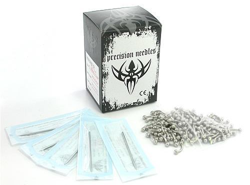 100 Sterile Needles and 100 Curved Barbells - Piercing Kit