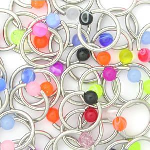 14g Acrylic Captive Rings - Price Per 10 - Painful Pleasures