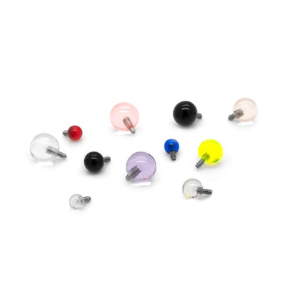14g & 12g Internally Threaded UV Ball — Pick Size — Price Per 1 - Painful Pleasures