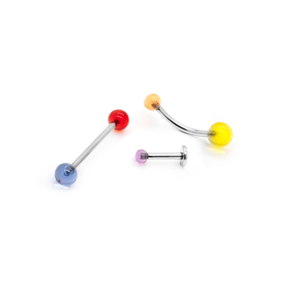 Colorful 3mm UV Balls for Internal 1.2mm Body Jewelry