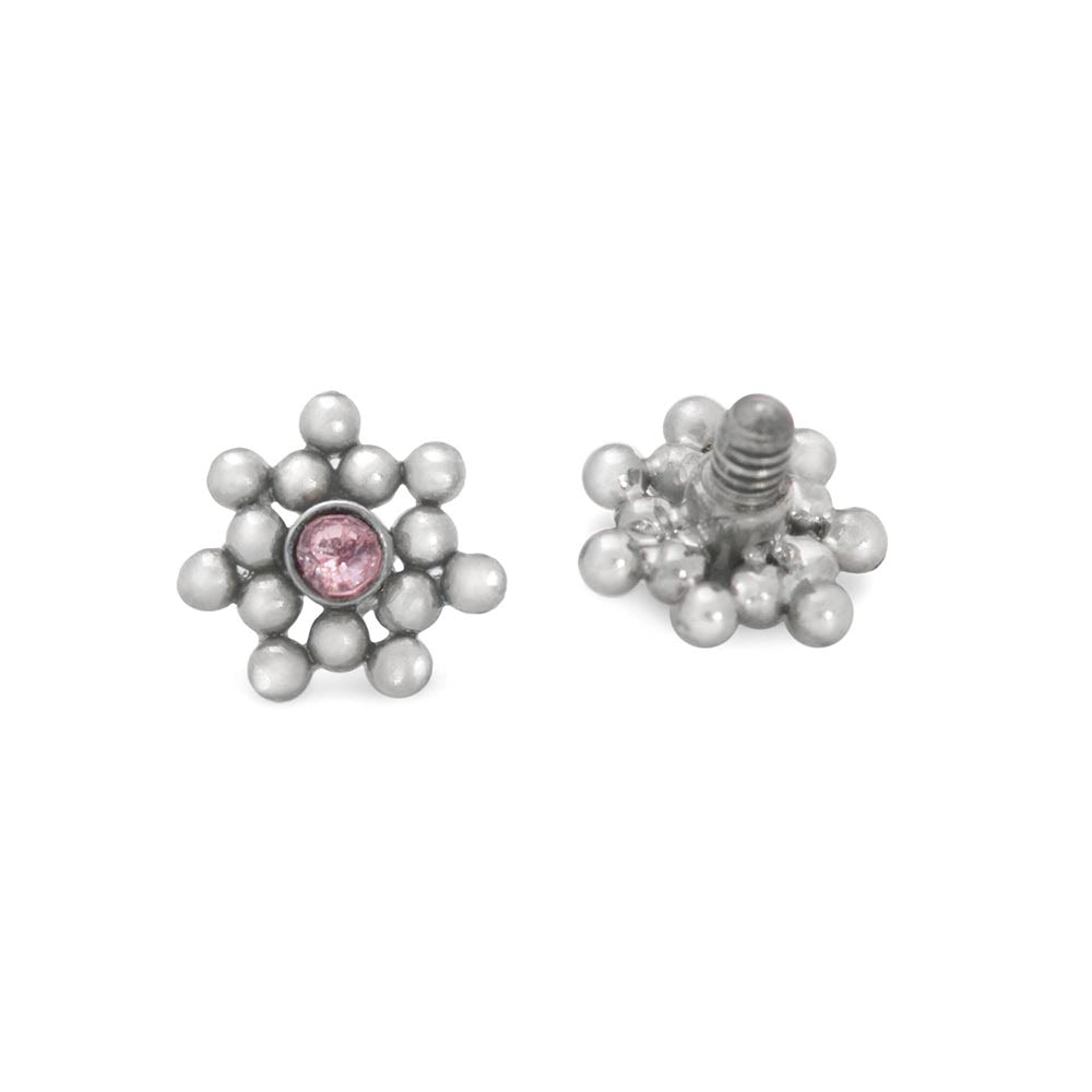 Tilum 14g-12g Internally Threaded Micron Bead Cluster Titanium Jewel Top - Price Per 1