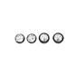 Tilum 14g-12g Internally Threaded Swarovski Jewel PVD Black Titanium Flat Top - Price Per 1