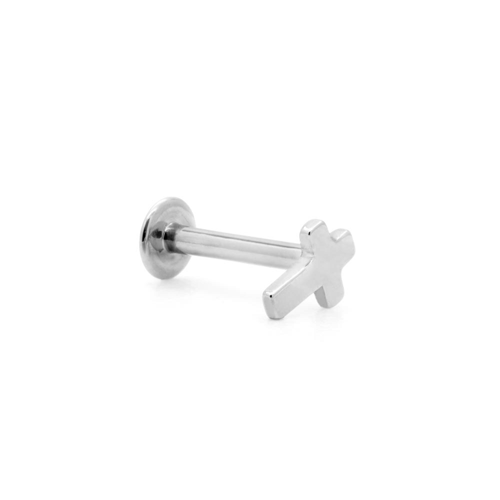 18g–16g Internally Threaded Titanium Cross Top — Pick Size — Price Per 1