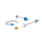 Tilum 14g-12g Internally Threaded Titanium Opal Cone Top - Price Per 1
