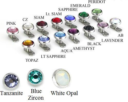 Our Swarovski Crystal Tops Are Available in 14 Color Choices
