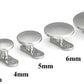 14g-12g Internally Threaded Flat Titanium Disc - Size Reference