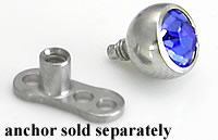 14g–12g Internally Threaded Swarovski Jewel Ball Top — Price Per 1