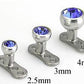 Swarovski Crystal & Steel Gem Balls Shown in Multiple Sizes