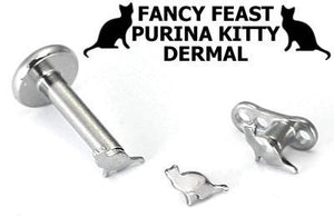 14g - 12g Internally Threaded Cat Top - Price Per 1 - Painful Pleasures