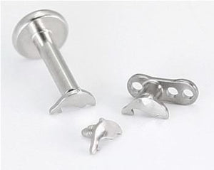 14g - 12g Internally Threaded Dolphin Top - Price Per 1 - Painful Pleasures