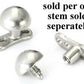 14g - 12g Internally Threaded 4mm Half Ball - Price Per 1