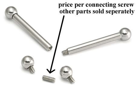 Converter Post - Convert 16g External to Internal 1.2mm Threaded Jewelry